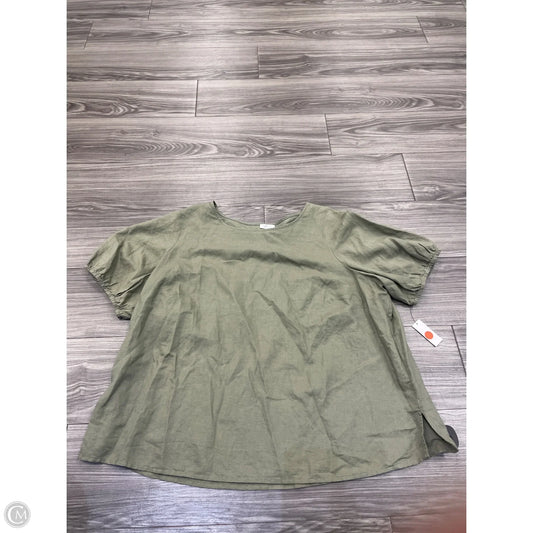 Top Short Sleeve By Talbots In Green, Size: 2x