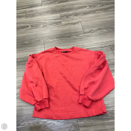 Sweatshirt Crewneck By Zara In Red, Size: S