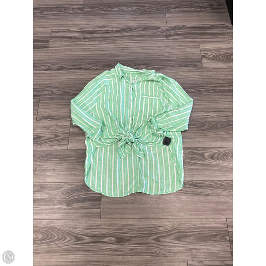 Top Long Sleeve By Aerie In Green, Size: L