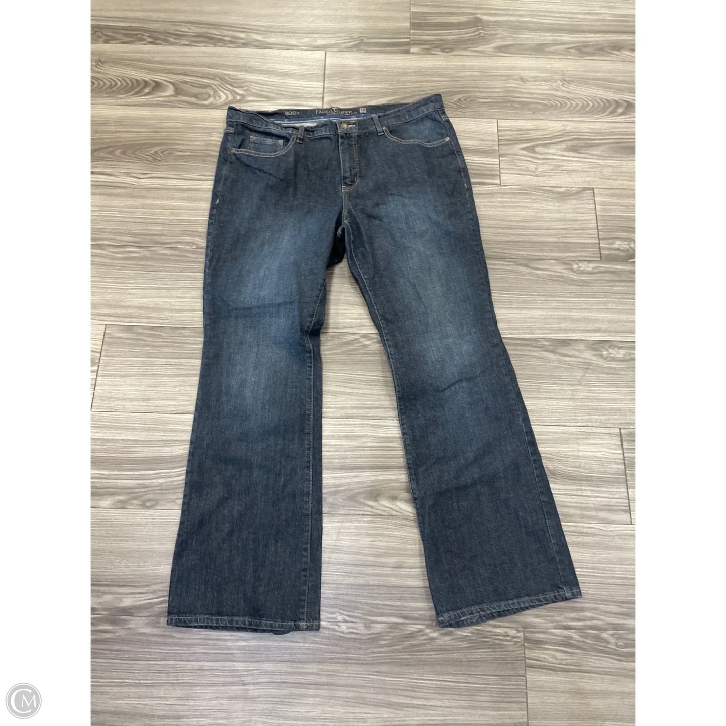 Jeans Boot Cut By Faded Glory In Blue, Size: 18