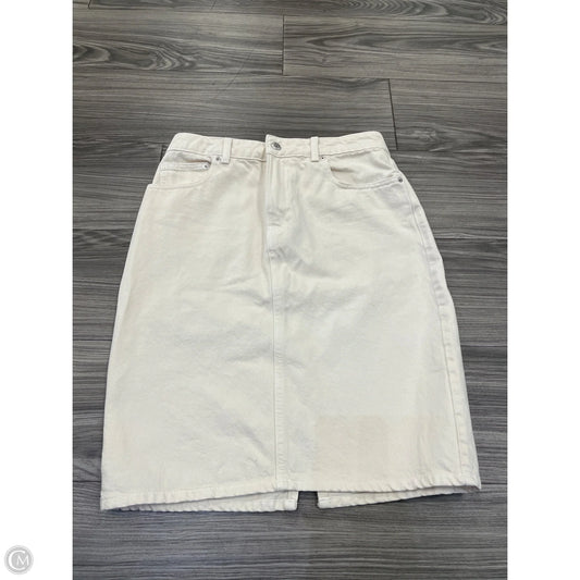 Skirt Midi By H&m In Cream, Size: 6