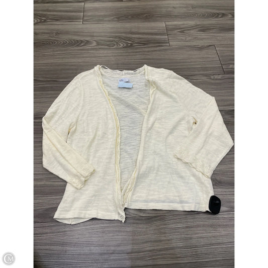 Cardigan By Croft And Barrow In Cream, Size: L