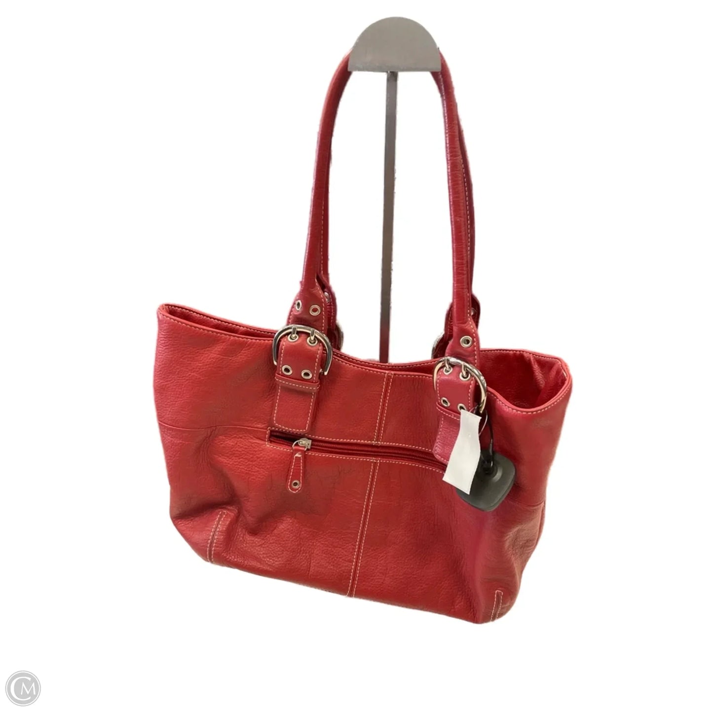 Handbag Leather By Tianello, Size: Large