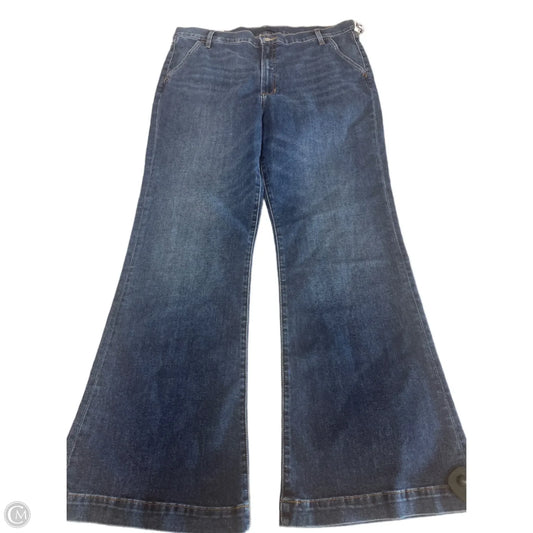 Jeans Flared By Clothes Mentor In Blue Denim, Size: 14