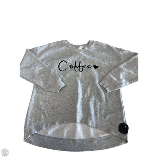 Sweatshirt Hoodie By Clothes Mentor In Grey, Size: M