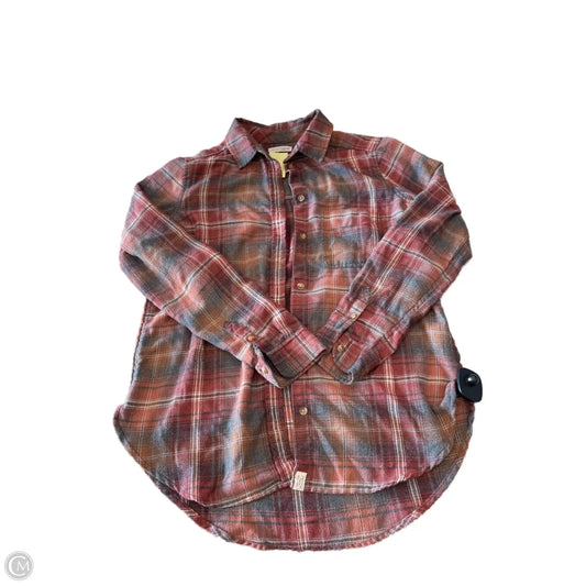 Top Long Sleeve By American Eagle In Red, Size: S