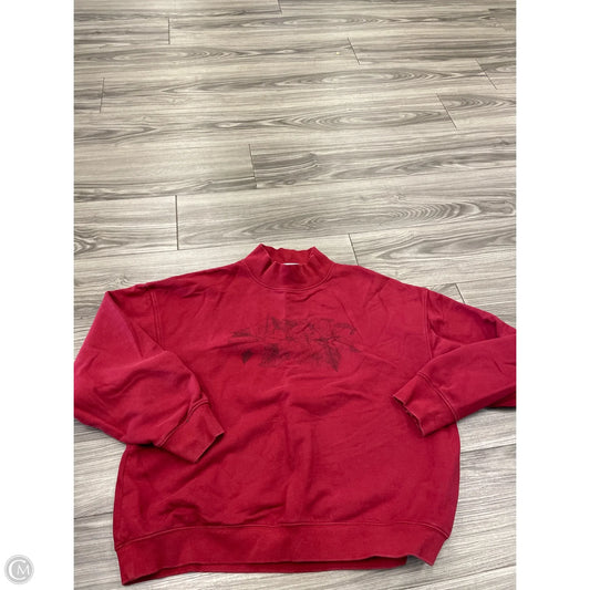 Sweatshirt Crewneck By American Eagle In Red, Size: M