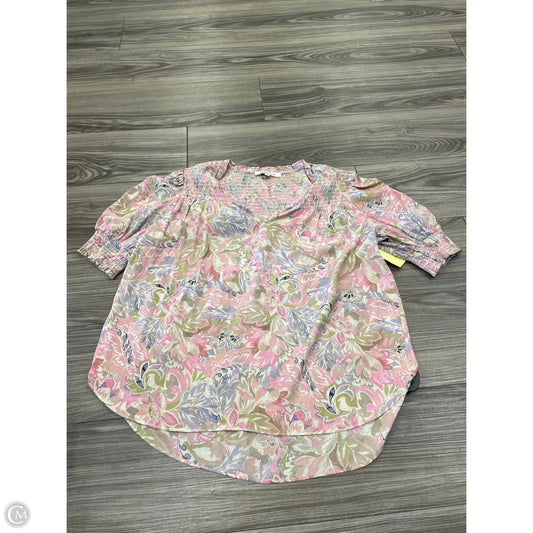 Top Short Sleeve By Rose And Olive In Floral Print, Size: S