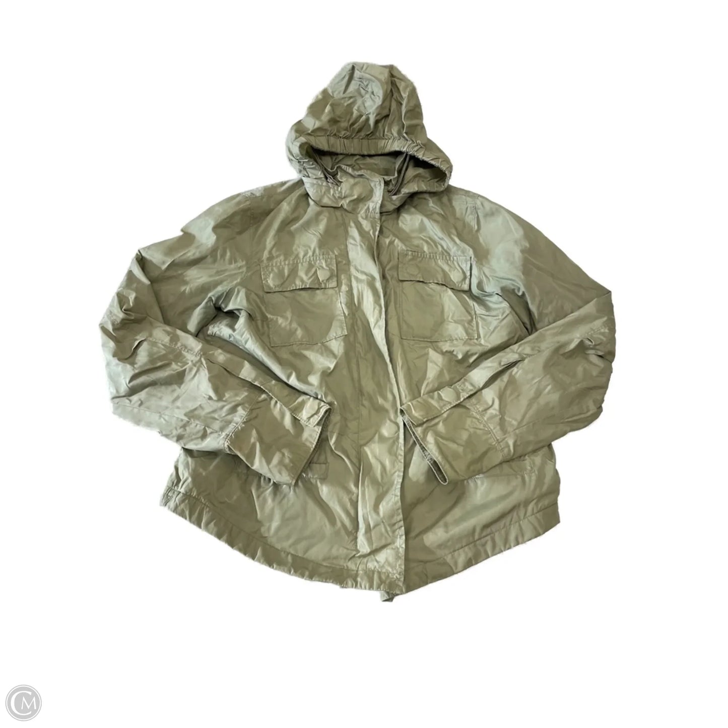 Jacket Windbreaker By Gap In Green, Size: Xs