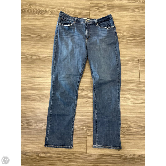 Jeans Straight By Levis In Blue Denim, Size: 16