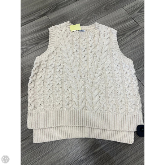 Vest Sweater By Nicole Miller In White, Size: L