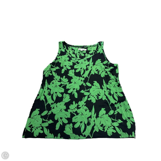 Tank Top By Chicos In Black & Green, Size: M