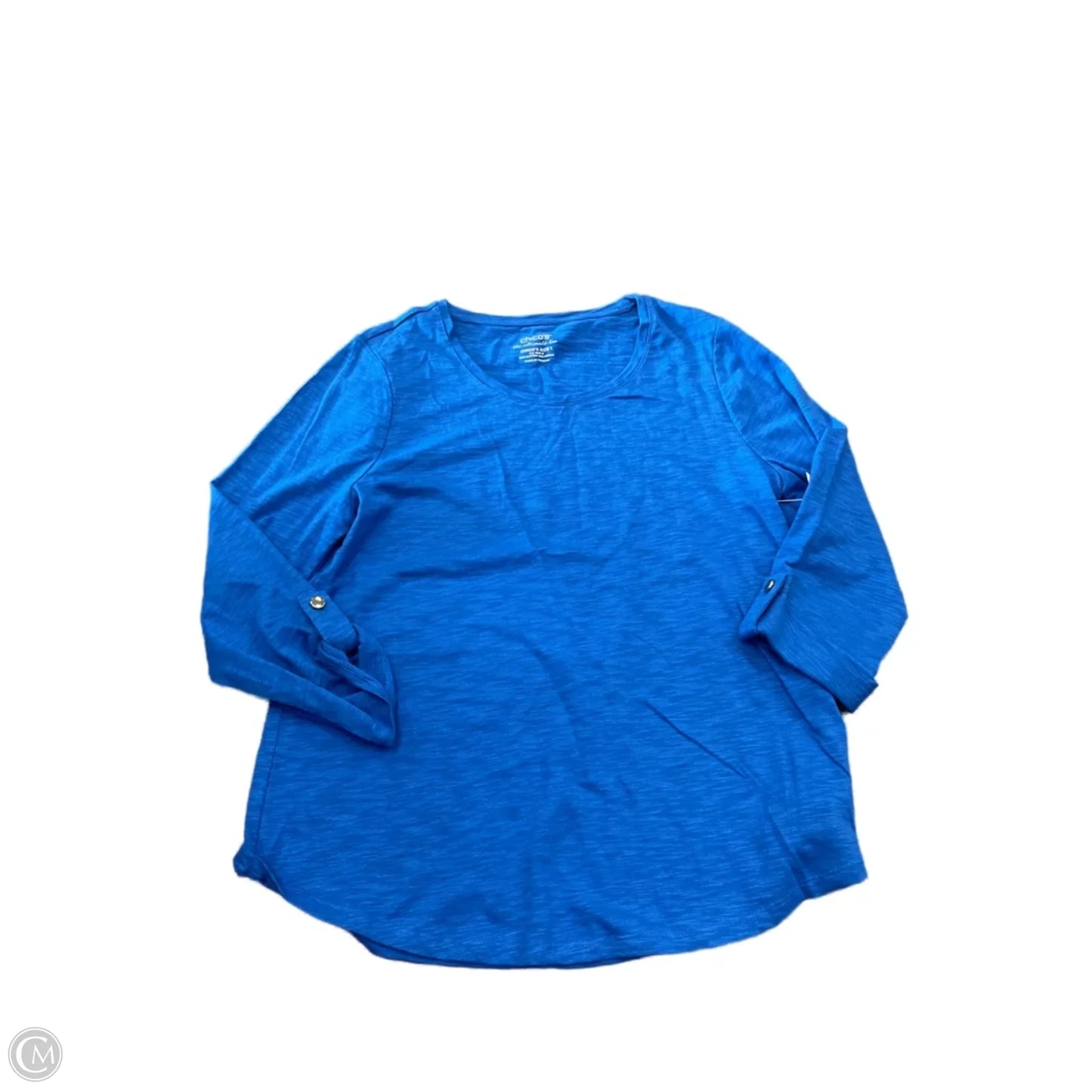 Top Long Sleeve By Chicos In Blue, Size: M