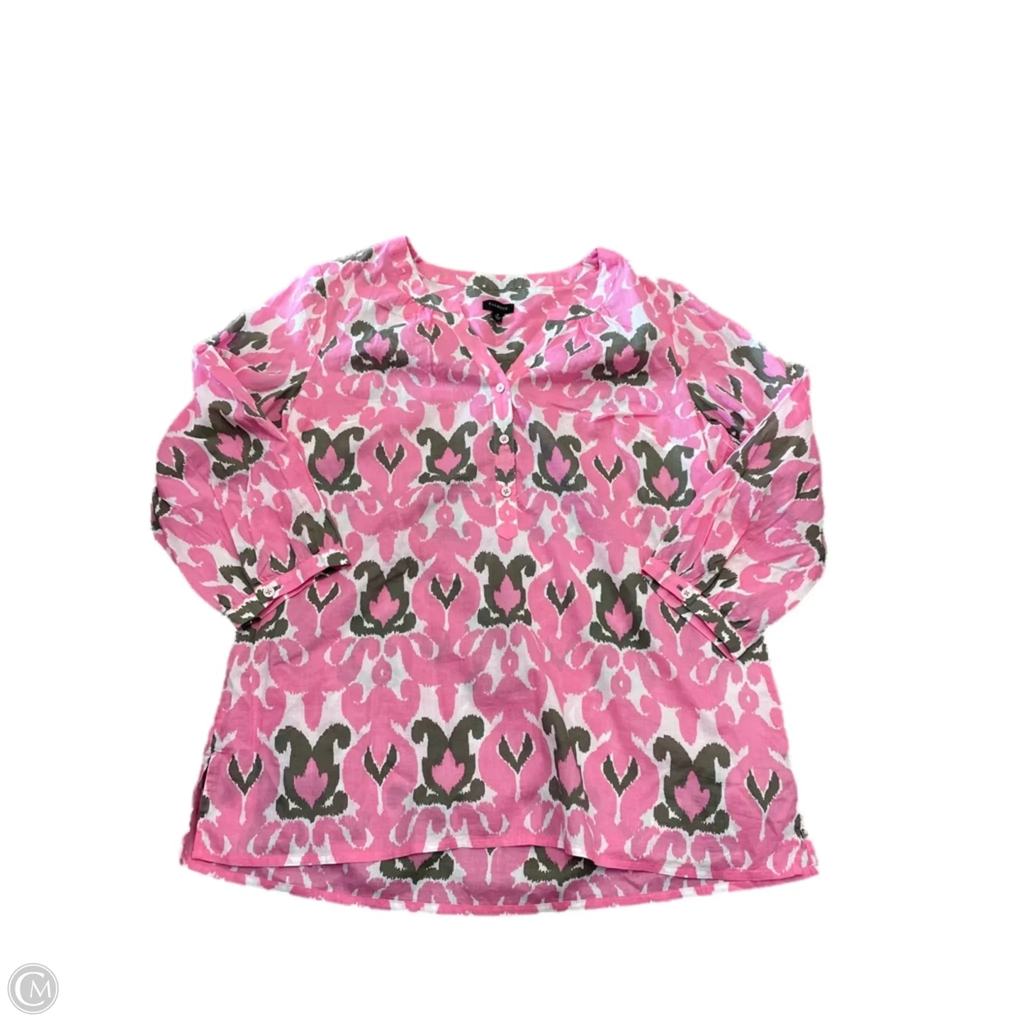 Top Long Sleeve By Talbots In Pink, Size: M