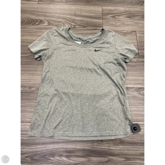 Athletic Top Short Sleeve By Nike Apparel In Grey, Size: L