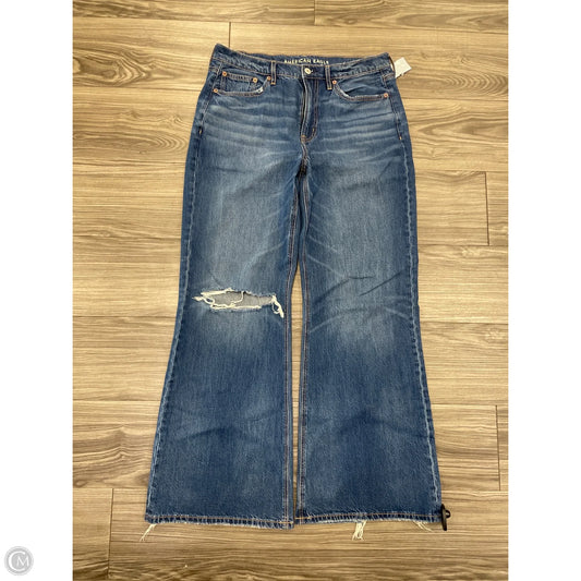 Jeans Flared By American Eagle In Blue Denim, Size: 10