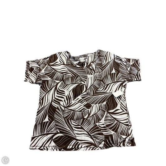 Top Short Sleeve By Chicos In Brown, Size: M
