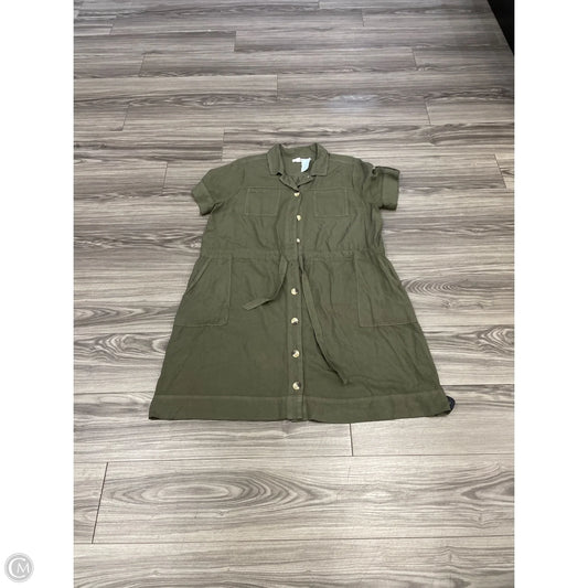 Dress Casual Midi By Sonoma In Green, Size: Xxl
