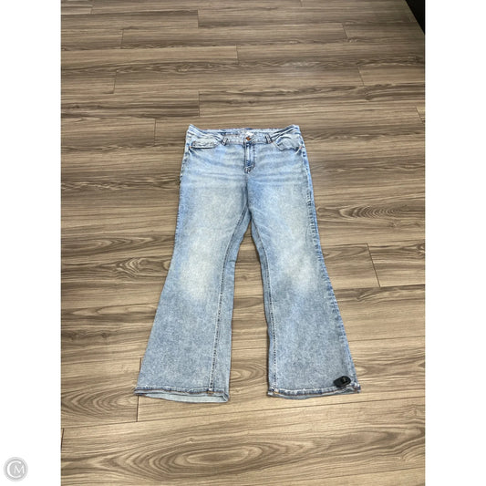 Jeans Flared By Edgely In Blue Denim, Size: 22