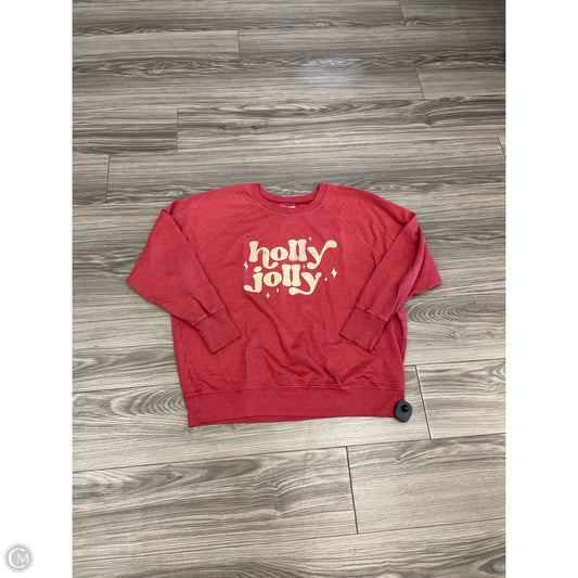 Top Long Sleeve By Maurices In Red, Size: 2x