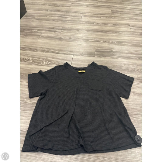 Top Short Sleeve By Clothes Mentor In Black, Size: 3x