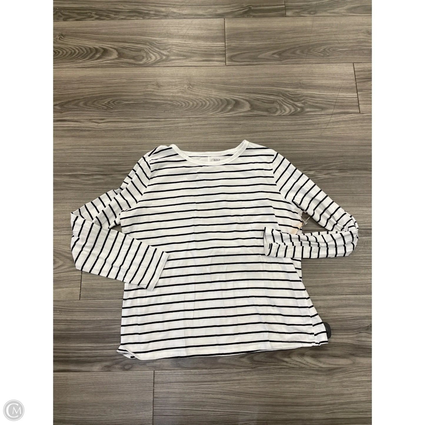 Top Long Sleeve By Ana In Striped Pattern, Size: Xl
