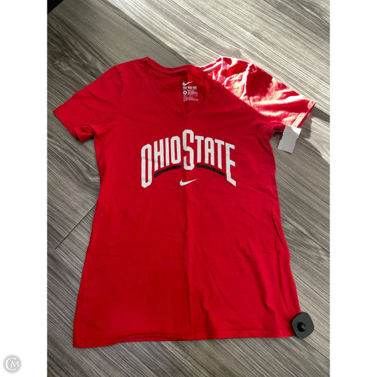 Top Short Sleeve By Nike In Red, Size: M