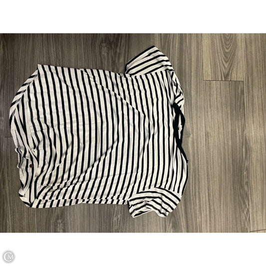 Top Short Sleeve Basic By Green Envelope In Striped Pattern, Size: L