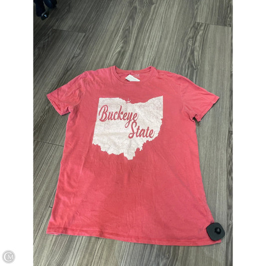 Top Short Sleeve By Clothes Mentor In Red, Size: M