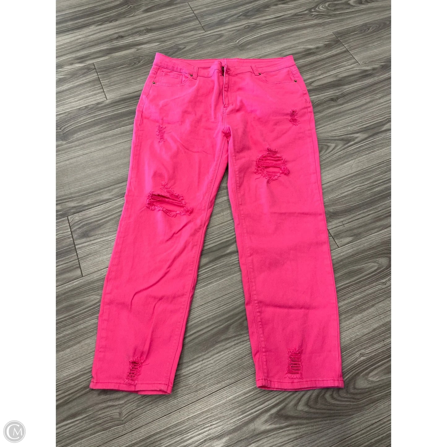 Jeans Boyfriend By Clothes Mentor In Pink, Size: 2x