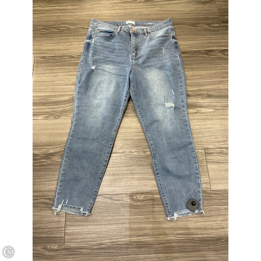 Jeans Straight By Nicole Miller In Blue, Size: 16