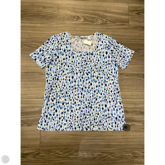 Top Short Sleeve By Susan Graver In Blue, Size: M