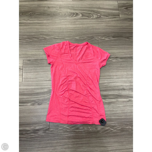 Athletic Top Short Sleeve By Zella In Pink, Size: M