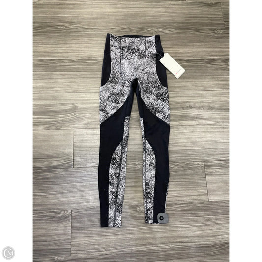 Athletic Leggings By Lululemon In Black & Grey, Size: 4