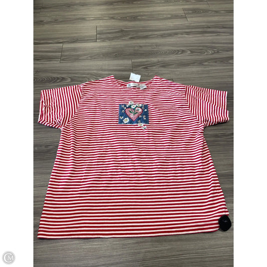 Top Short Sleeve By Clothes Mentor In Red, Size: 2x