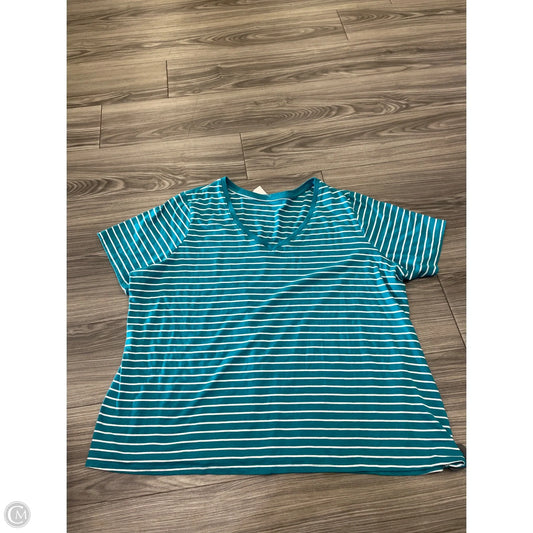 Top Short Sleeve By Lane Bryant In Teal, Size: 2x