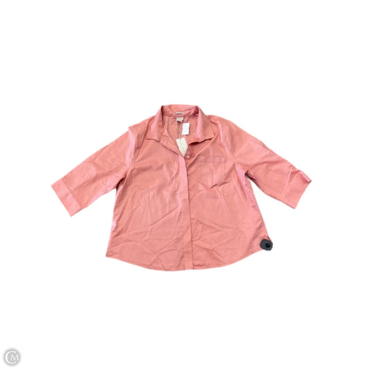 Top Long Sleeve By Chicos In Red, Size: Xl