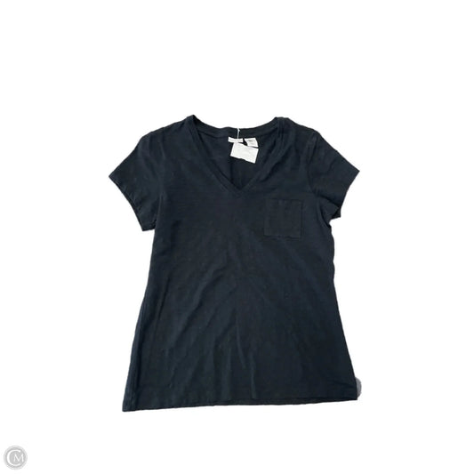 Top Short Sleeve Basic By Max Studio In Black, Size: M