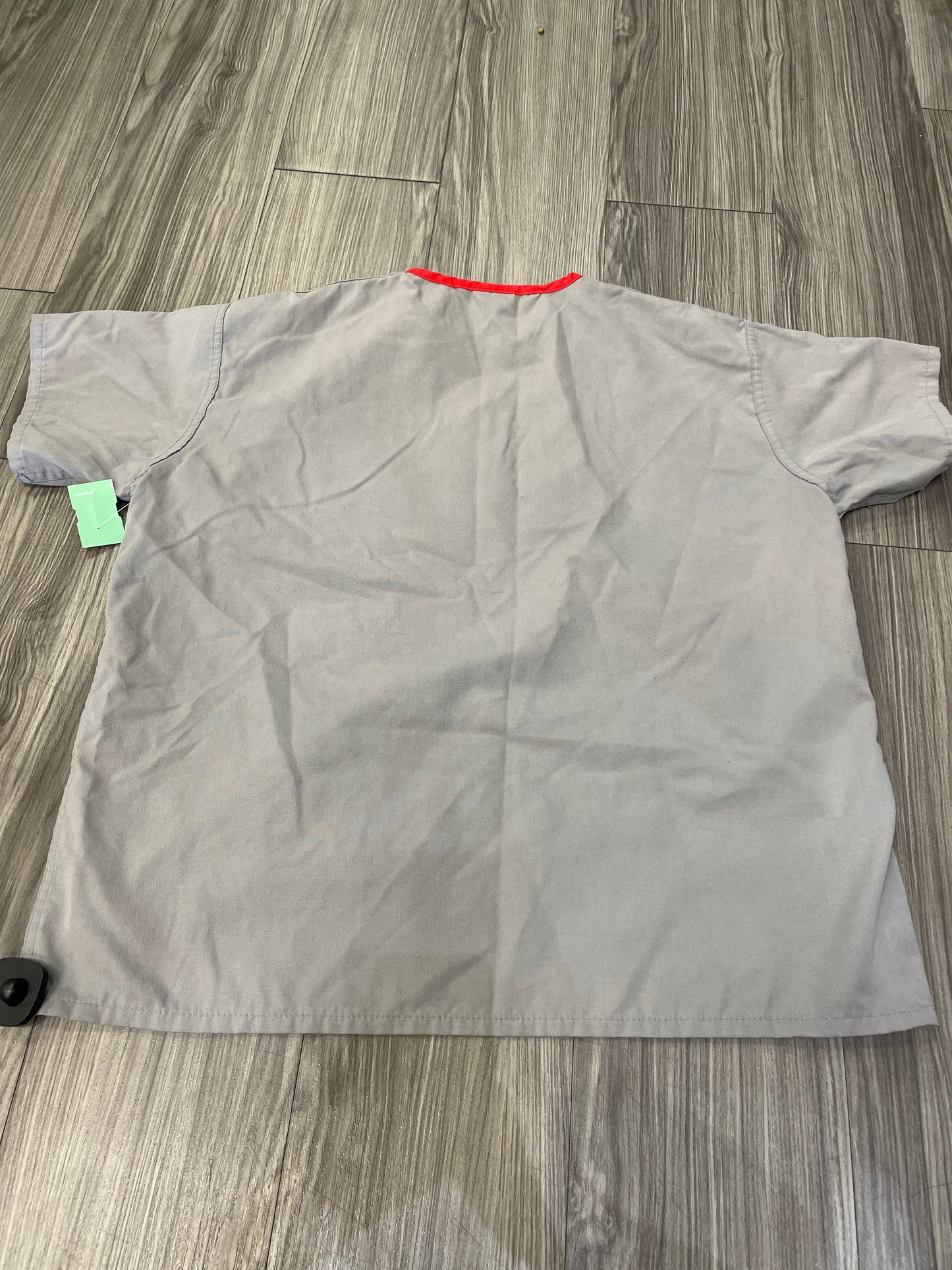 Grey Top Short Sleeve Clothes Mentor, Size L