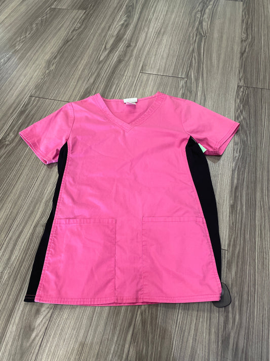 Pink Top Short Sleeve Clothes Mentor, Size S