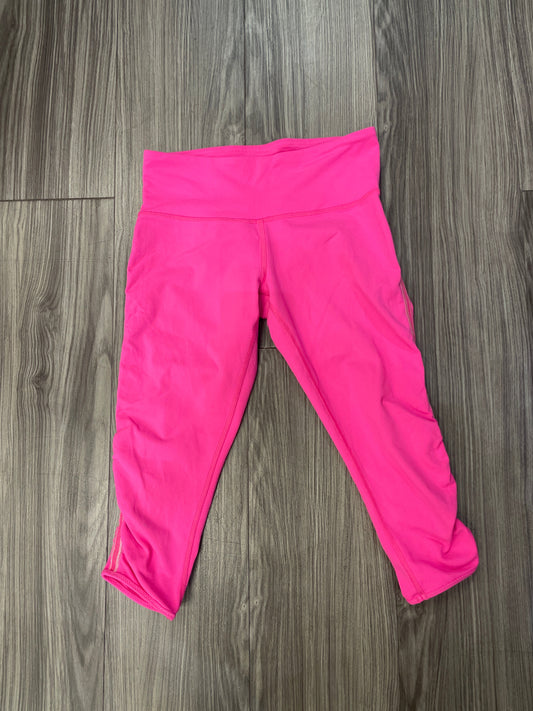 Athletic Capris By Lululemon In Pink, Size: 4