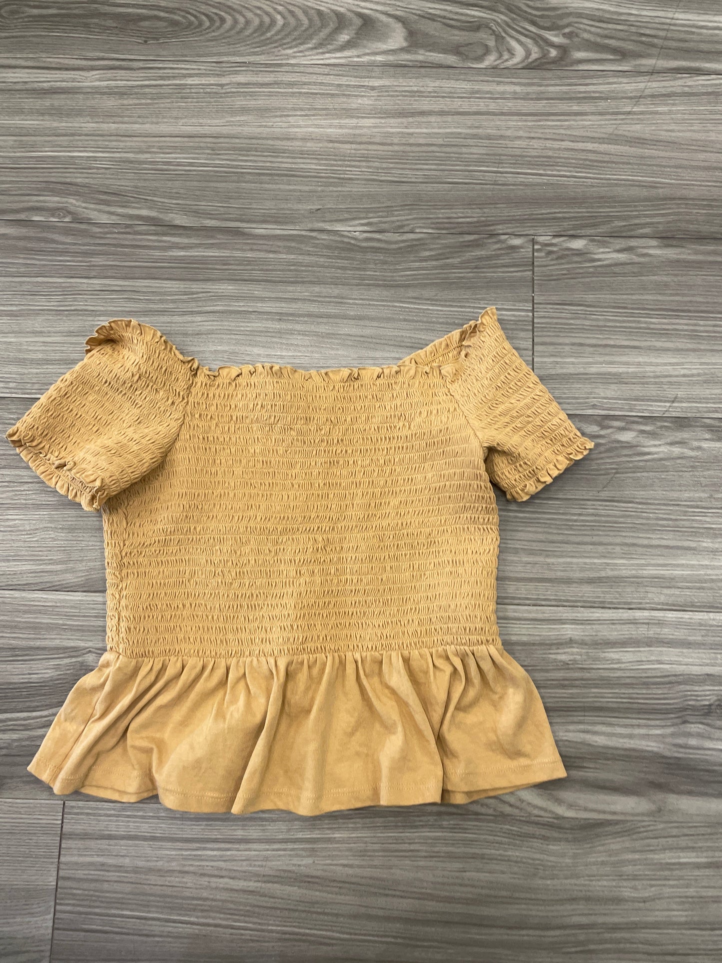 Top Short Sleeve By American Eagle In Brown, Size: M