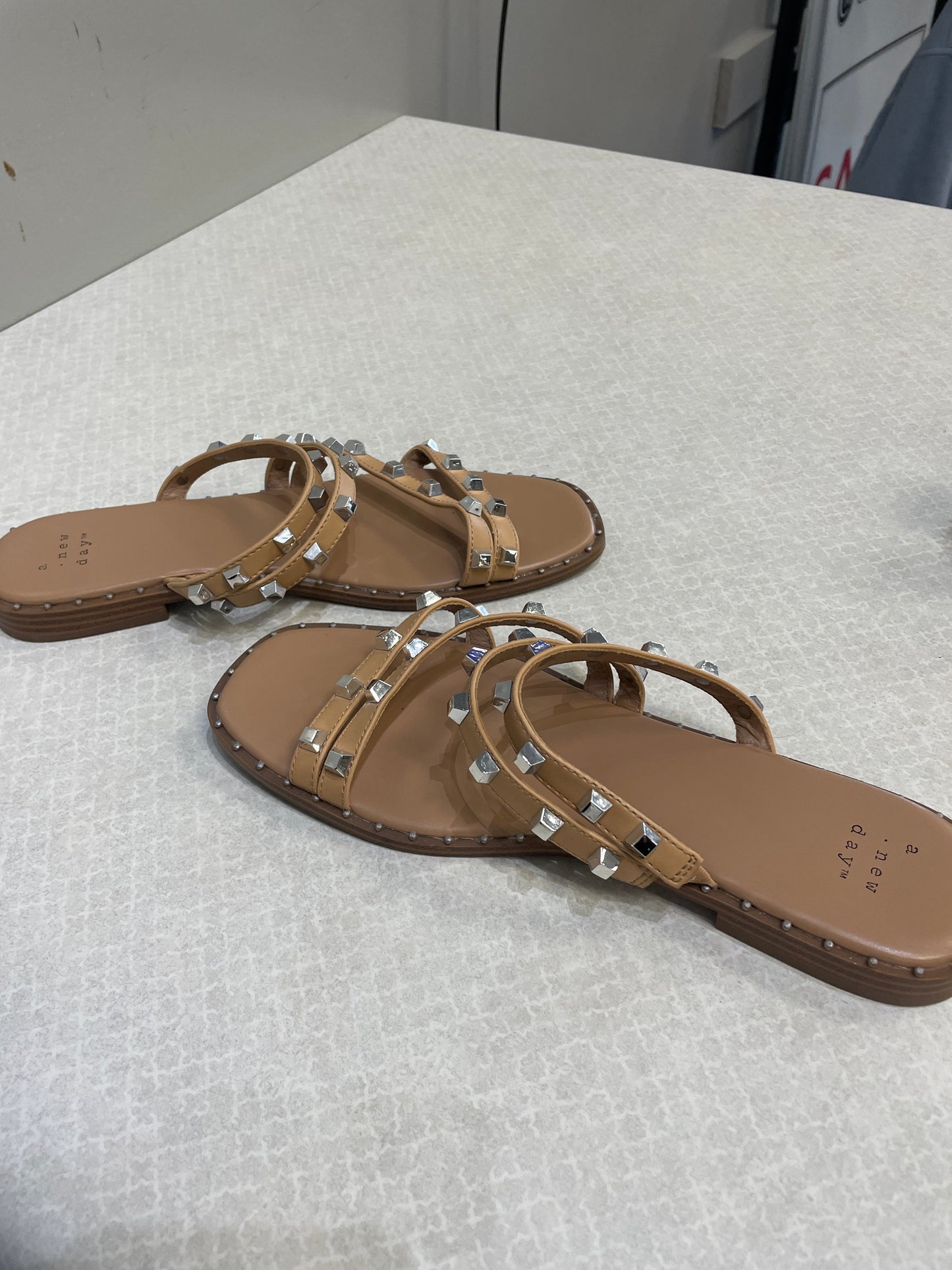 Sandals Flats By A New Day In Tan, Size: 7.5