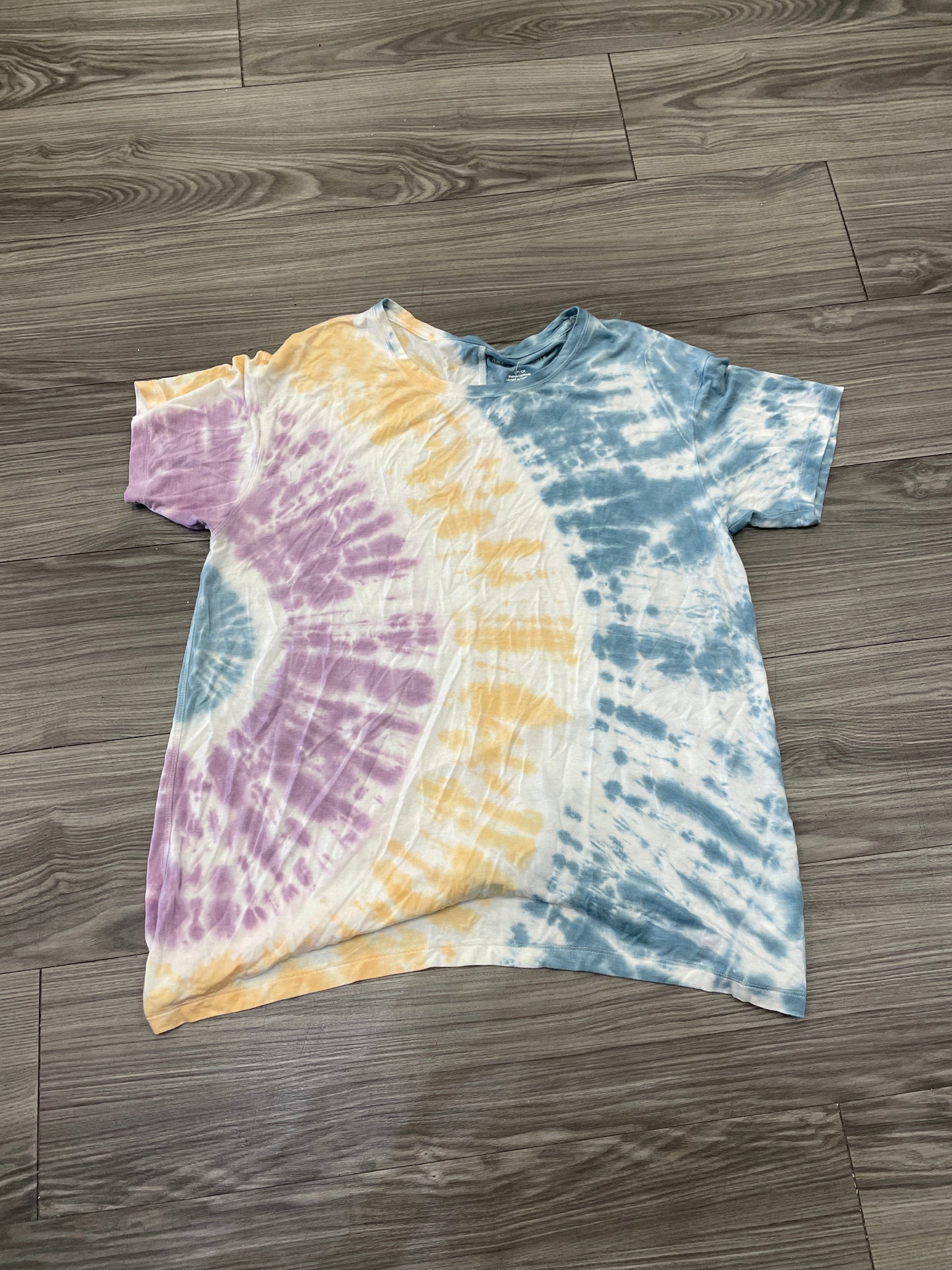 Top Short Sleeve By American Eagle In Tie Dye Print, Size: S