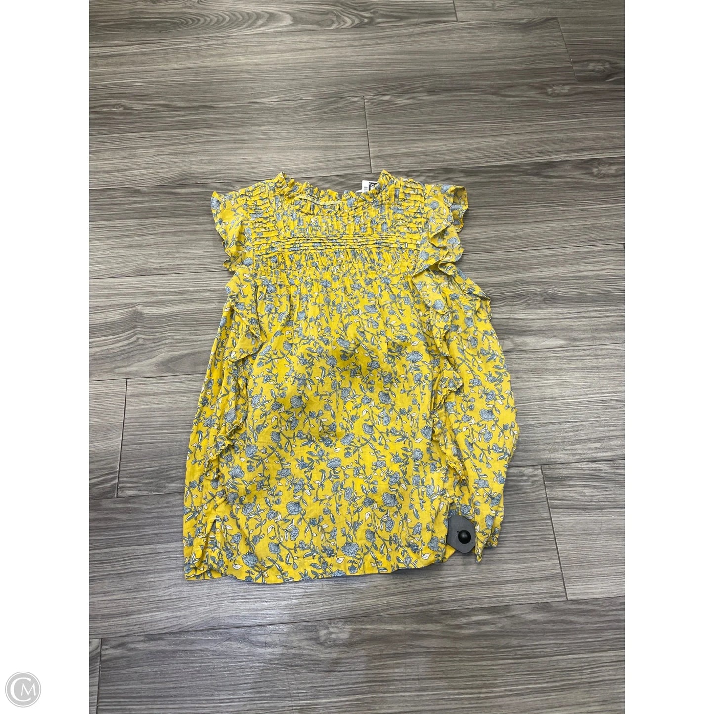 Top Short Sleeve By Beachlunchlounge In Yellow, Size: M