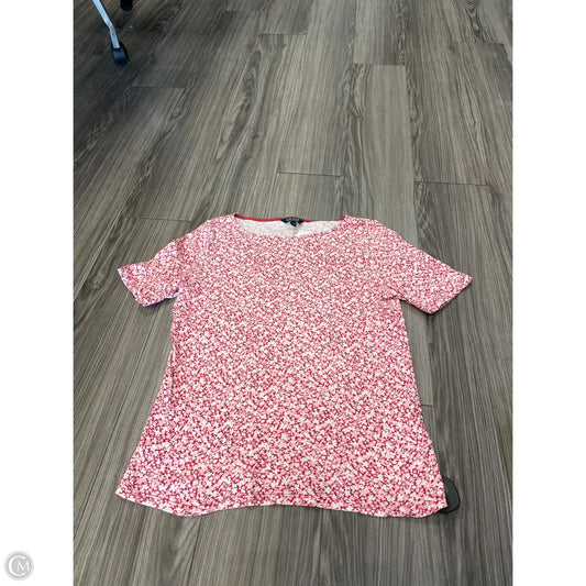 Top Short Sleeve By Lauren By Ralph Lauren In Floral Print, Size: Xl