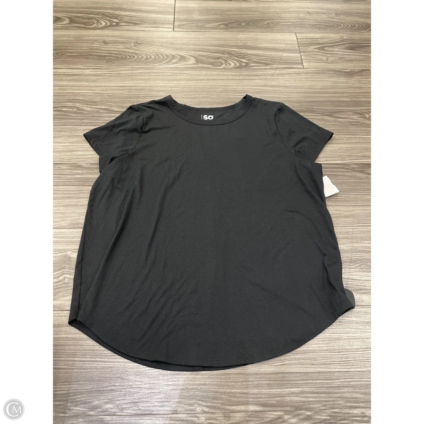 Top Short Sleeve By So In Black, Size: Xxl