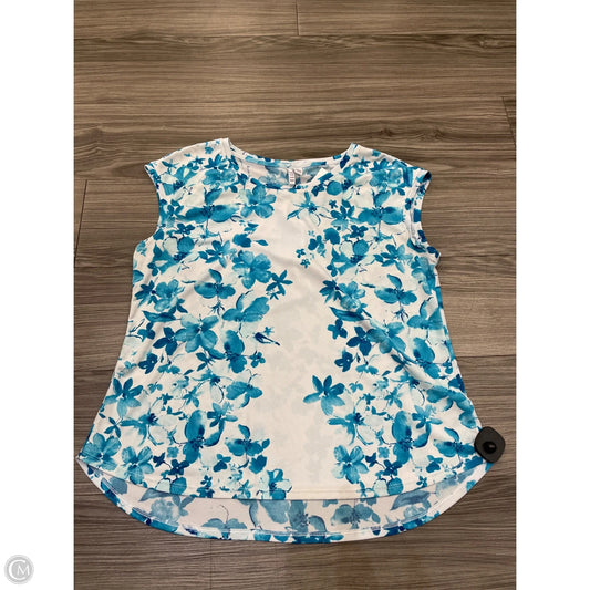 Top Sleeveless By Elle In Floral Print, Size: L