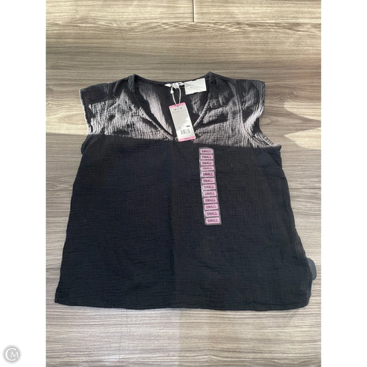 Top Short Sleeve By Clothes Mentor In Black, Size: S