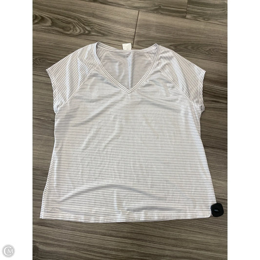 Top Short Sleeve By Ideology In Striped Pattern, Size: Xxl